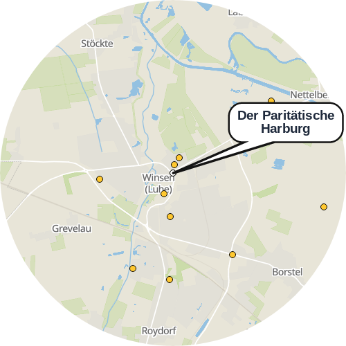 Kartenausschnitt für die Firma Der Paritätische Harburg
