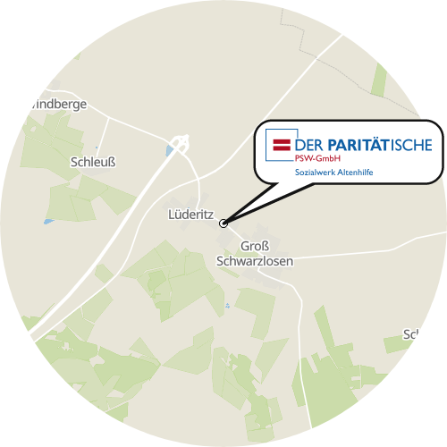 Kartenausschnitt für die Firma PSW GmbH Sozialwerk Altenhilfe Sozialstation / Tagespflege Lüderitz