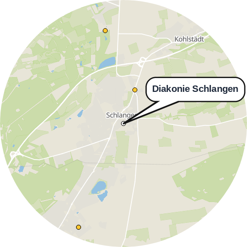 Kartenausschnitt für die Firma Diakonie Schlangen