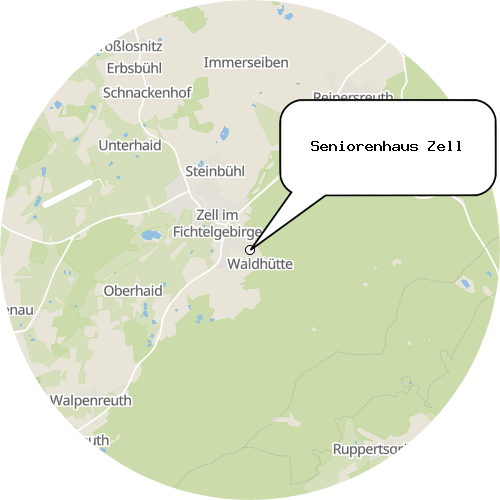 Kartenausschnitt für die Firma Seniorenhaus Zell
