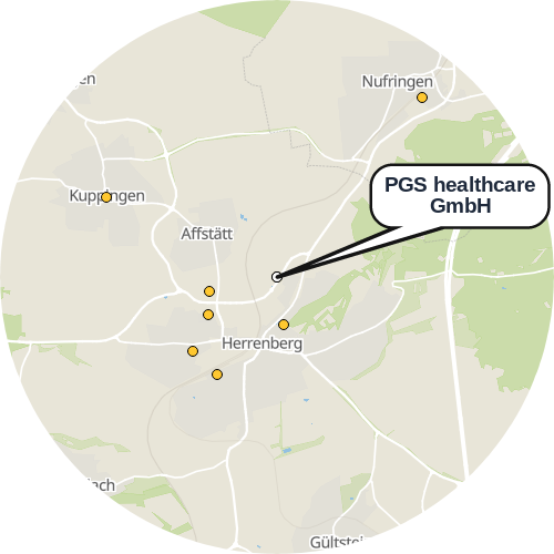 Kartenausschnitt für die Firma PGS healthcare GmbH