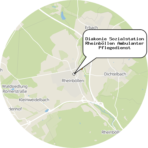 Kartenausschnitt für die Firma Diakonie Sozialstation Rheinböllen Ambulanter Pflegedienst