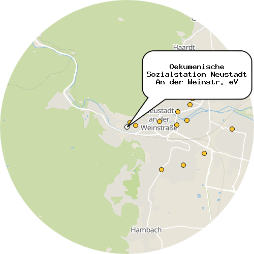 Kartenausschnitt für die Firma Oekumenische Sozialstation Neustadt An der Weinstr. eV