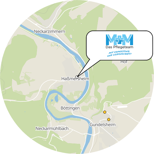 Kartenausschnitt für die Firma M+M Das Pflegeteam GmbH   Ambulanter Pflegedienst