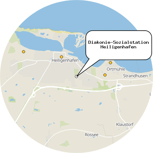 Kartenausschnitt für die Firma Diakonie-Sozialstation Heiligenhafen