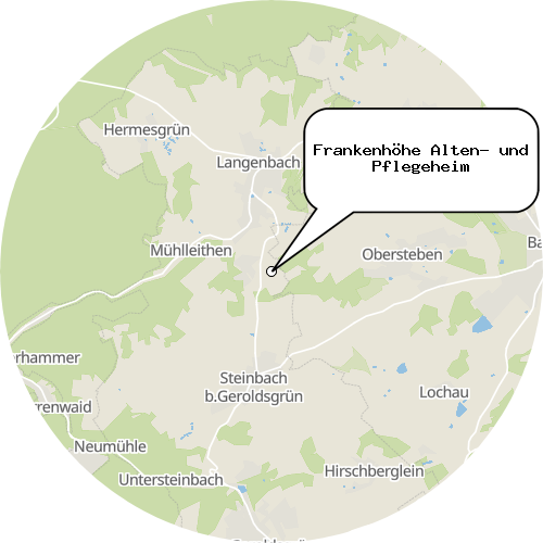 Kartenausschnitt für die Firma Frankenhöhe Alten- und Pflegeheim