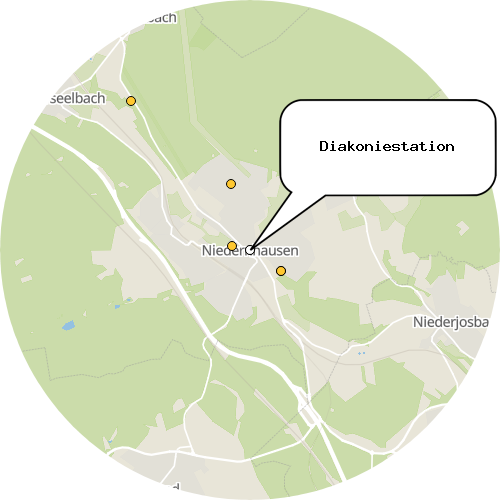 Kartenausschnitt für die Firma Diakoniestation