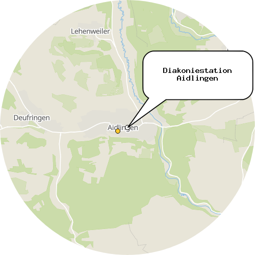 Kartenausschnitt für die Firma Diakoniestation Aidlingen
