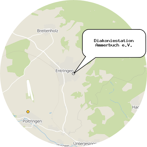 Kartenausschnitt für die Firma Diakoniestation Ammerbuch e.V.