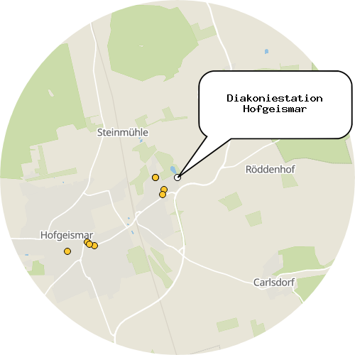 Kartenausschnitt für die Firma Diakoniestation Hofgeismar