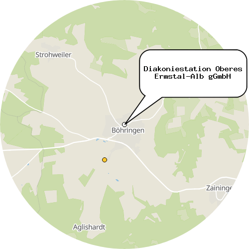 Kartenausschnitt für die Firma Diakoniestation Oberes Ermstal-Alb gGmbH