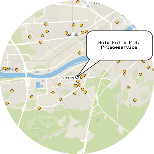 Kartenausschnitt für die Firma Heid Felix P.S. Pflegeservice