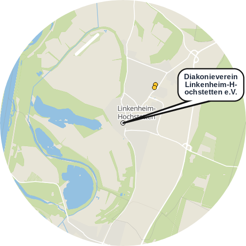 Kartenausschnitt für die Firma Diakonieverein Linkenheim-Hochstetten e.V.