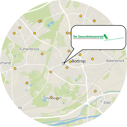 Kartenausschnitt für die Firma Die Gesundheitszentrale GmbH