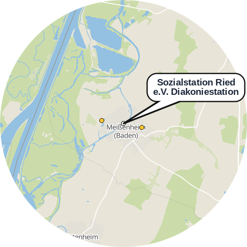 Kartenausschnitt für die Firma Sozialstation Ried e.V. Diakoniestation
