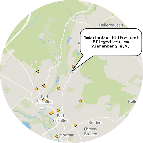 Kartenausschnitt für die Firma Ambulanter Hilfs- und Pflegediest am Vierenberg e.V.