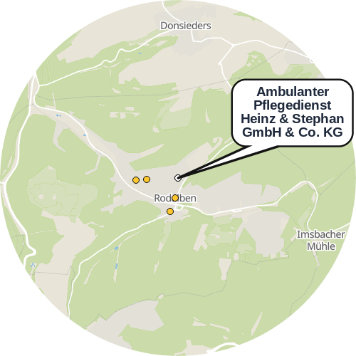 Kartenausschnitt für die Firma Ambulanter Pflegedienst Heinz & Stephan GmbH & Co. KG