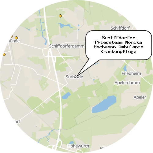 Kartenausschnitt für die Firma Schiffdorfer Pflegeteam Monika Hachmann Ambulante Krankenpflege