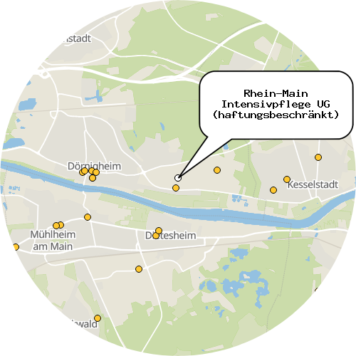 Kartenausschnitt für die Firma Rhein-Main Intensivpflege UG (haftungsbeschränkt)
