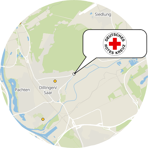 Kartenausschnitt für die Firma Ambulanter Pflegedienst des DRK LV Saarland e.V.