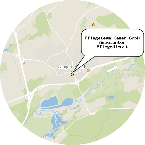 Kartenausschnitt für die Firma Pflegeteam Kaser GmbH Ambulanter Pflegedienst