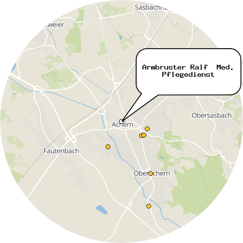 Kartenausschnitt für die Firma Armbruster Ralf  Med. Pflegedienst