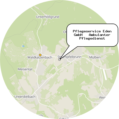 Kartenausschnitt für die Firma Pflegeservice Eden GmbH   Ambulanter Pflegedienst