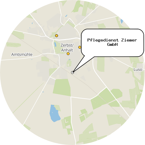 Kartenausschnitt für die Firma Pflegedienst Ziemer GmbH