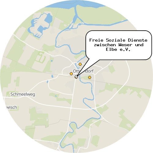 Kartenausschnitt für die Firma Freie Soziale Dienste zwischen Weser und Elbe e.V.