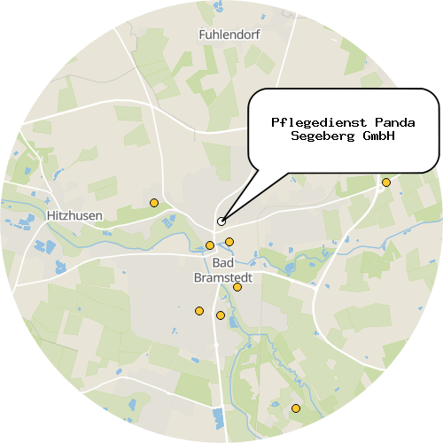 Kartenausschnitt für die Firma Pflegedienst Panda Segeberg GmbH