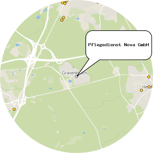 Kartenausschnitt für die Firma Pflegedienst Nova GmbH