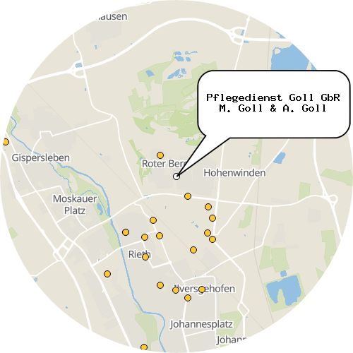Kartenausschnitt für die Firma Pflegedienst Goll GbR M. Goll & A. Goll