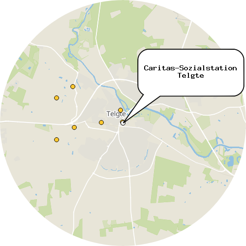 Kartenausschnitt für die Firma Caritas-Sozialstation Telgte