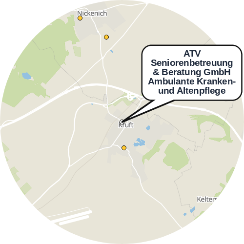 Kartenausschnitt für die Firma ATV Seniorenbetreuung & Beratung GmbH Ambulante Kranken- und Altenpflege