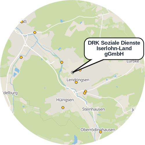 Kartenausschnitt für die Firma DRK Soziale Dienste Iserlohn-Land  gGmbH
