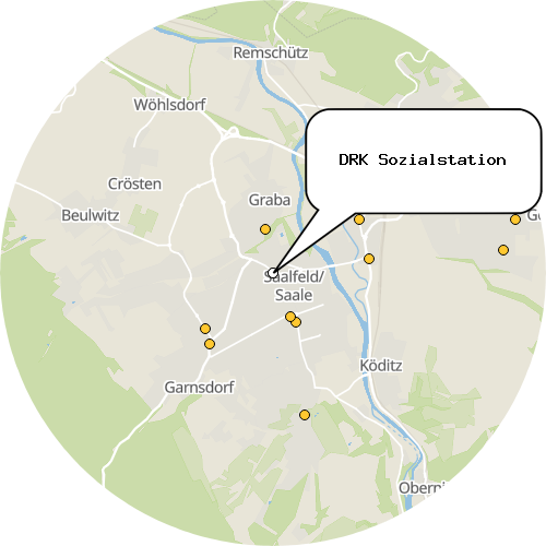 Kartenausschnitt für die Firma DRK Sozialstation