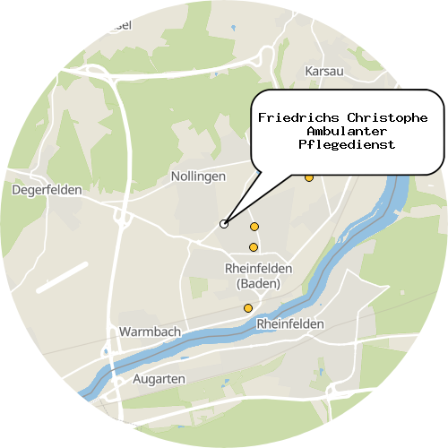 Kartenausschnitt für die Firma Friedrichs Christophe  Ambulanter Pflegedienst