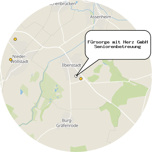 Kartenausschnitt für die Firma Fürsorge mit Herz GmbH Seniorenbetreuung