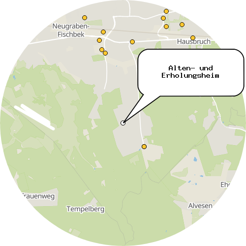 Kartenausschnitt für die Firma Alten- und Erholungsheim