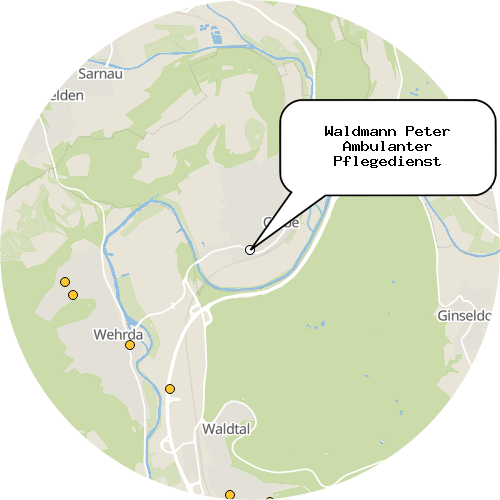 Kartenausschnitt für die Firma Waldmann Peter Ambulanter Pflegedienst