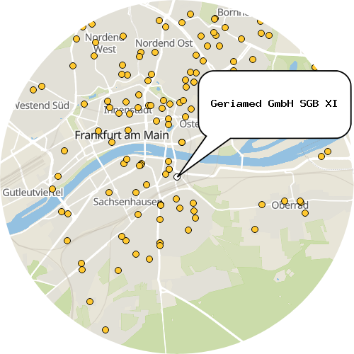 Kartenausschnitt für die Firma Geriamed GmbH SGB XI