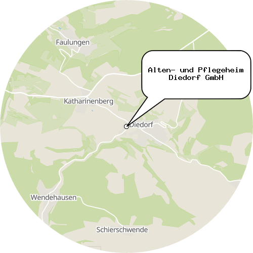 Kartenausschnitt für die Firma Alten- und Pflegeheim Diedorf GmbH