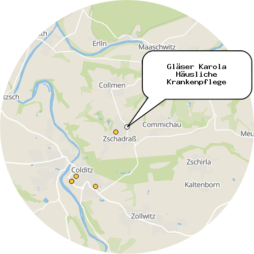Kartenausschnitt für die Firma Gläser Karola Häusliche Krankenpflege