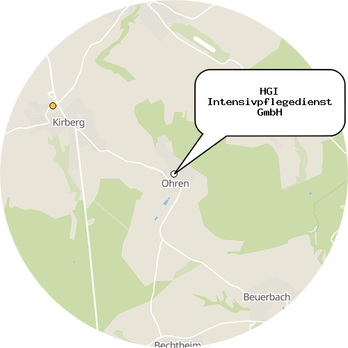 Kartenausschnitt für die Firma HGI Intensivpflegedienst GmbH