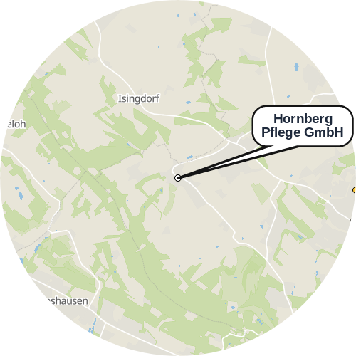 Kartenausschnitt für die Firma Hornberg Pflege GmbH