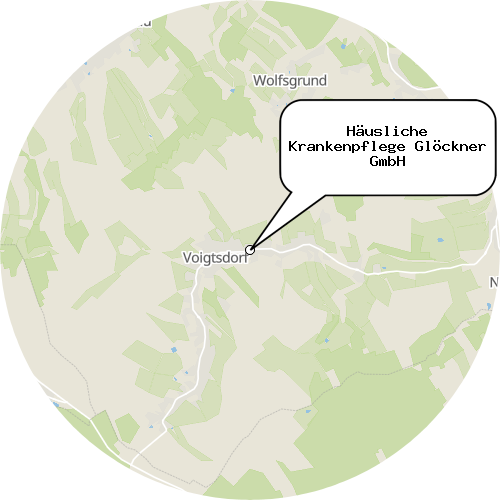 Kartenausschnitt für die Firma Häusliche Krankenpflege Glöckner GmbH