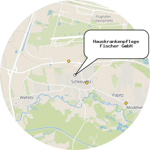 Kartenausschnitt für die Firma Hauskrankenpflege Fischer GmbH