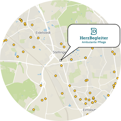 Kartenausschnitt für die Firma HerzBegleiter Hamburg GmbH