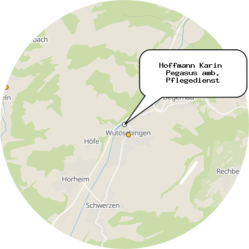 Kartenausschnitt für die Firma Hoffmann Karin  Pegasus amb. Pflegedienst