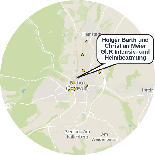 Kartenausschnitt für die Firma Holger Barth und Christian Meier GbR  Intensiv- und Heimbeatmung